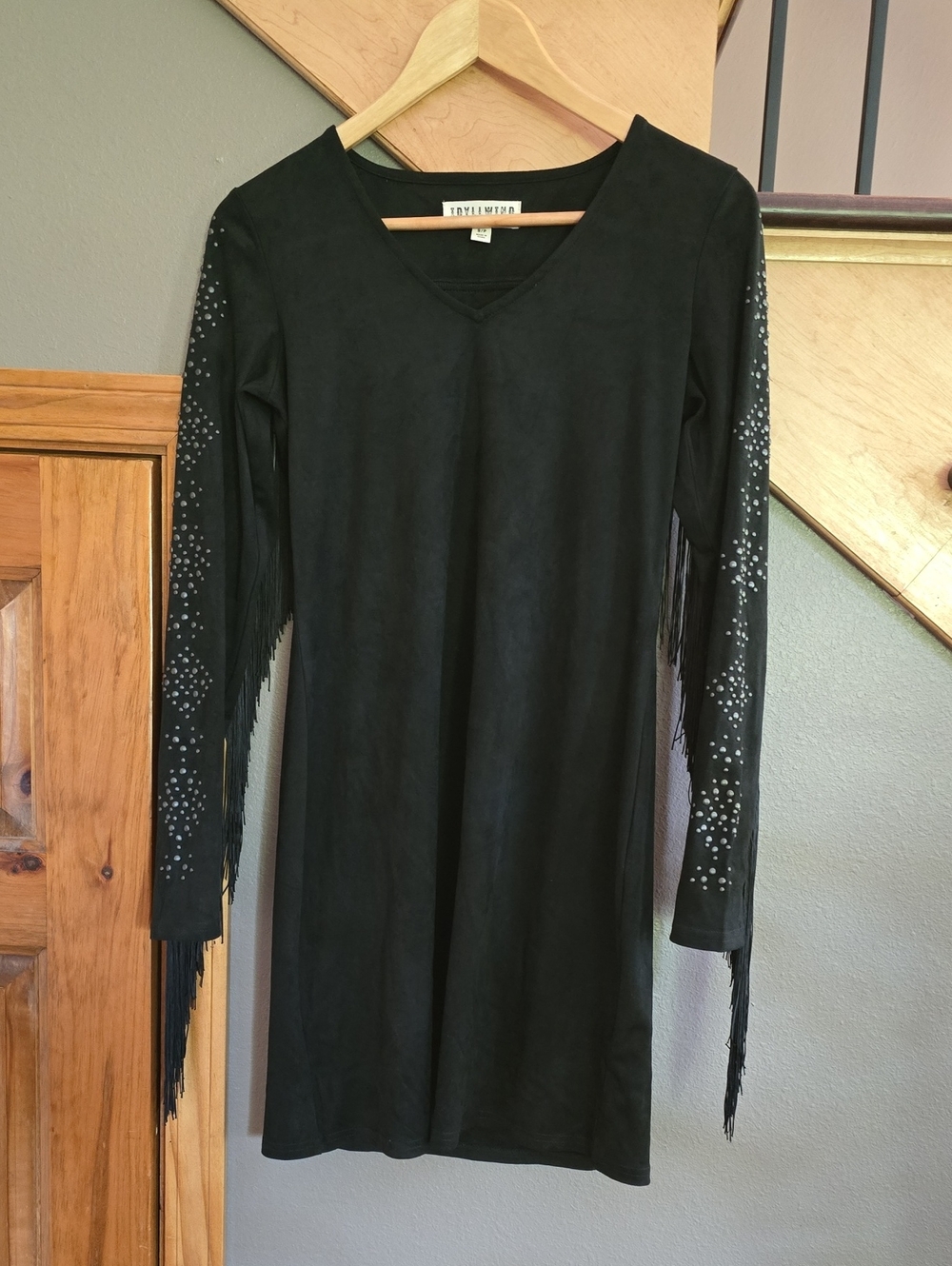 Idyllwind By Miranda Lambert Long Sleeve Black Dress With Fringe